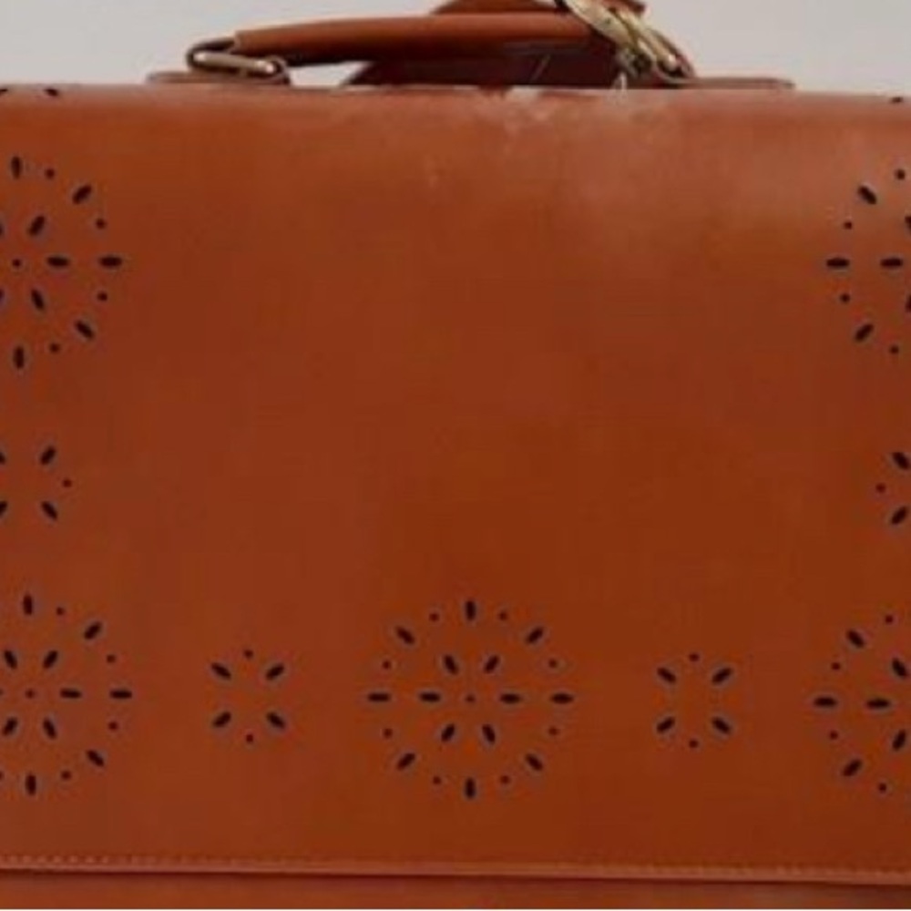 ECOSUSI NWOT Vintage/Retro Convertible Elegant Tan Vegan Leather Handbag/Tote